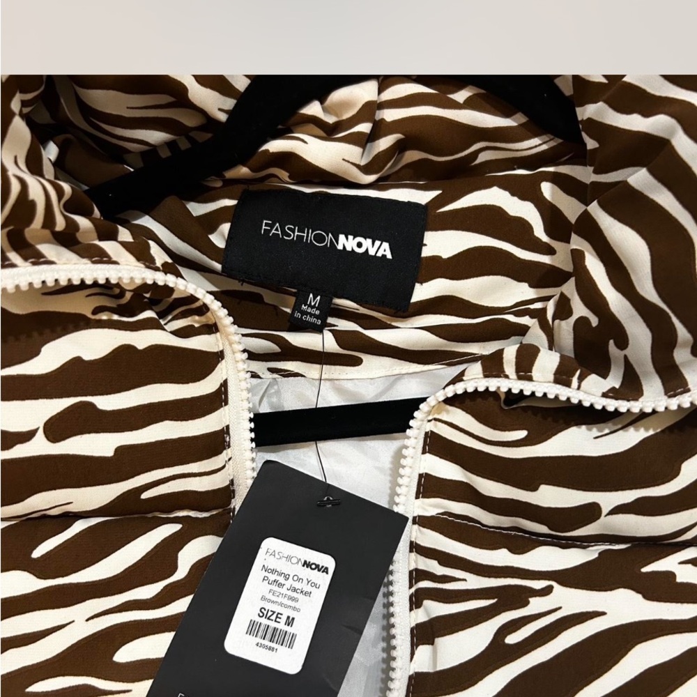 Fashion Nova Zebra Print Jacket